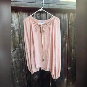Muche Muchette Boho Flowy Pink Top (One Size)